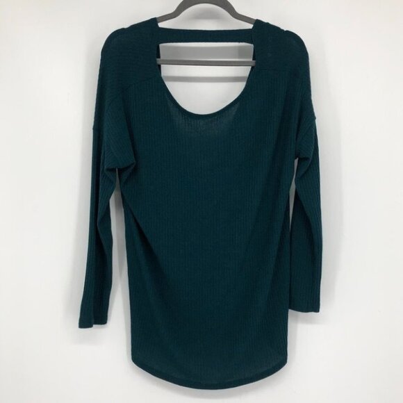 NWT Cherish teal Back in the Game draped twist open back top small - Picture 2 of 12